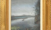 "LAGO  2009" -30X40 cm-  carta/pastello